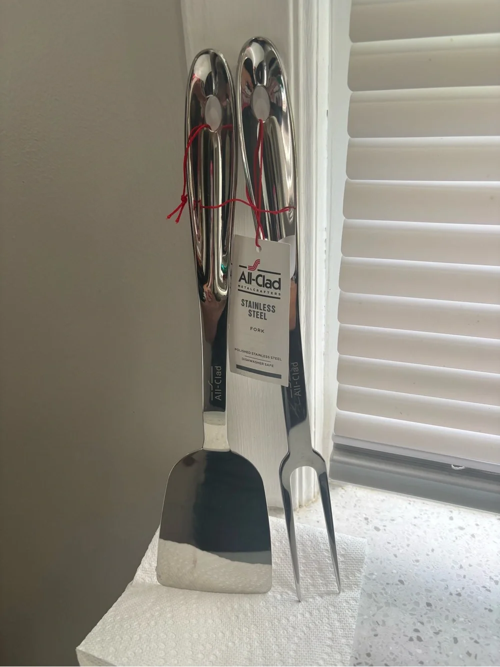 NEW All-Clad Two Prong Fork and Spatula set